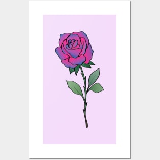 Bi Bisexual Rose Flag Colors Colours Posters and Art